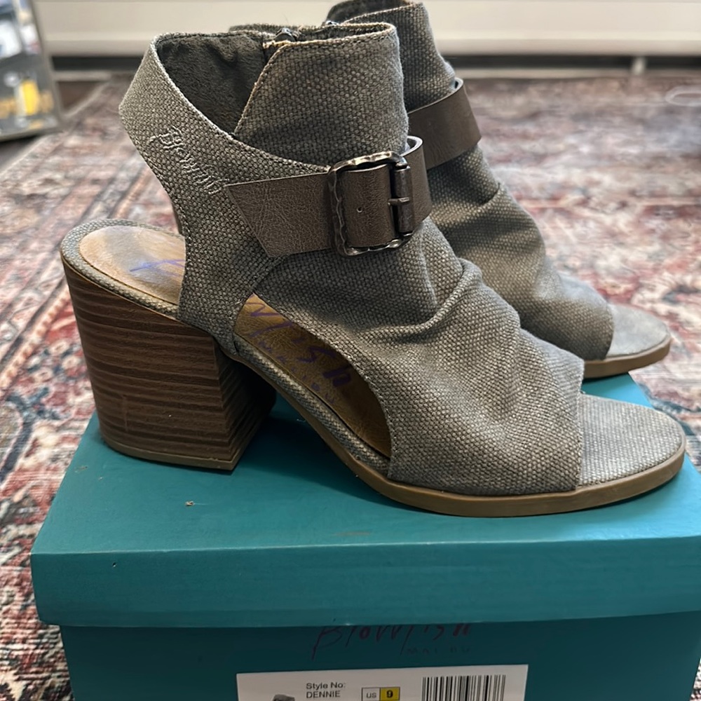 Blowfish Dennie Peep Toe Block Heel 9